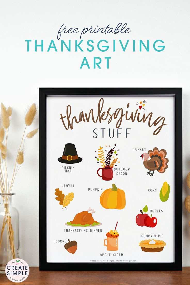 Free Printable Thanksgiving Art throughout Printable Thanksgiving Art