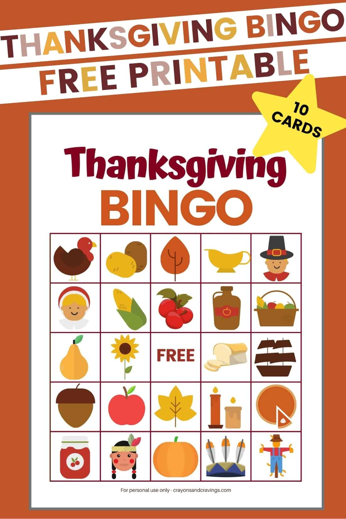 Free Printable Thanksgiving Bingo Cards (Fun Kids Game!) for Free Printable Thanksgiving Bingo Game