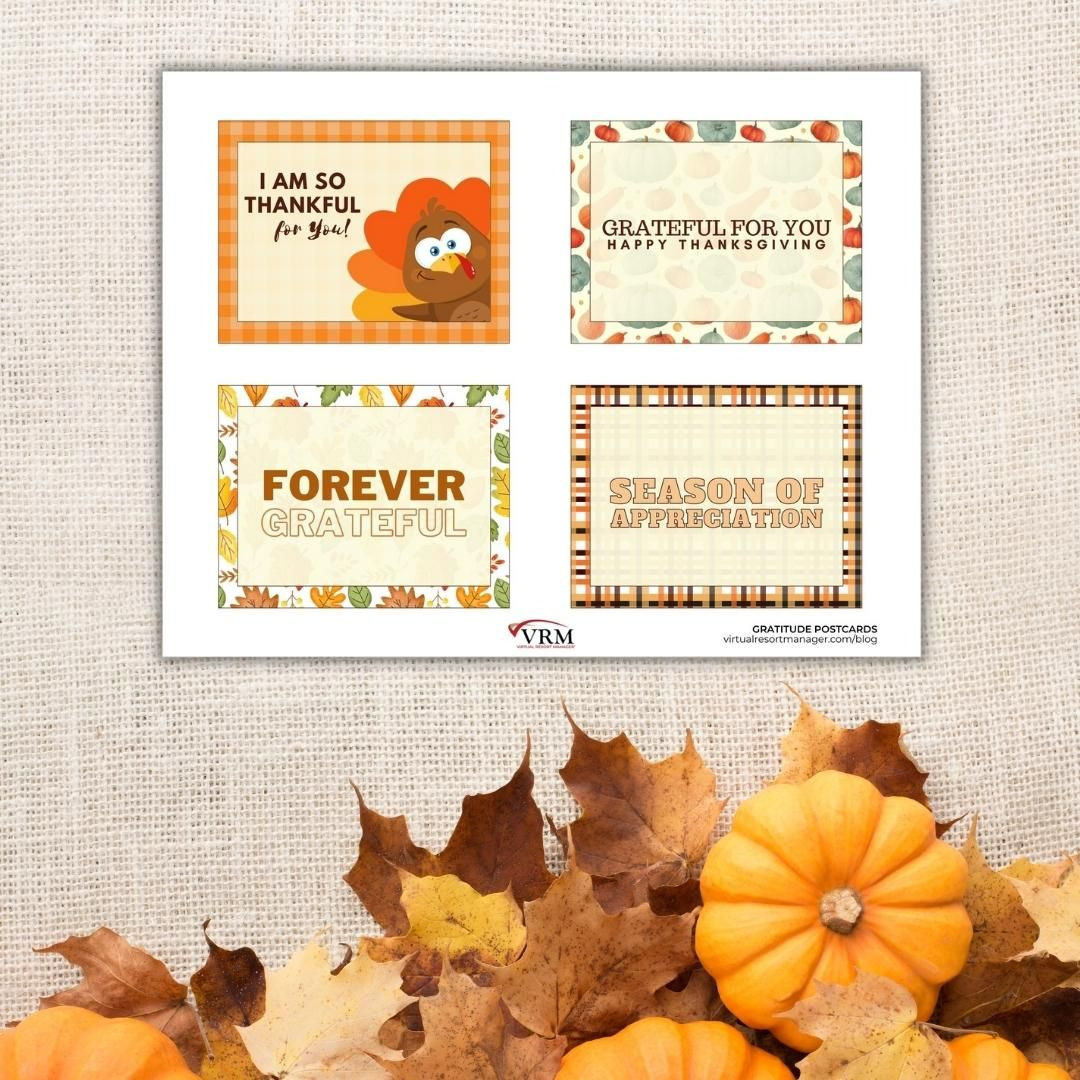 Free Printable Thanksgiving Gratitude Postcards For Your Friends within Printable Thanksgiving Postcards