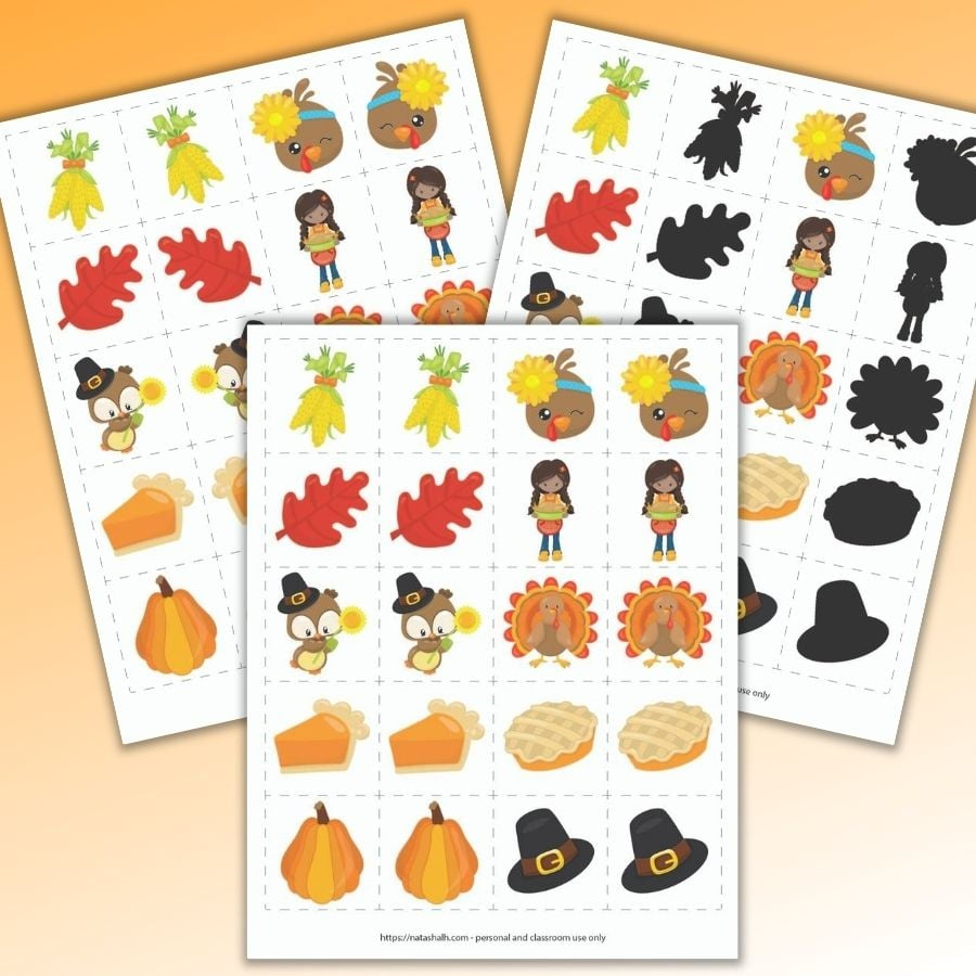 Free Printable Thanksgiving Matching Game (Keep Your Kids Busy pertaining to Thanksgiving Matching Game Printable