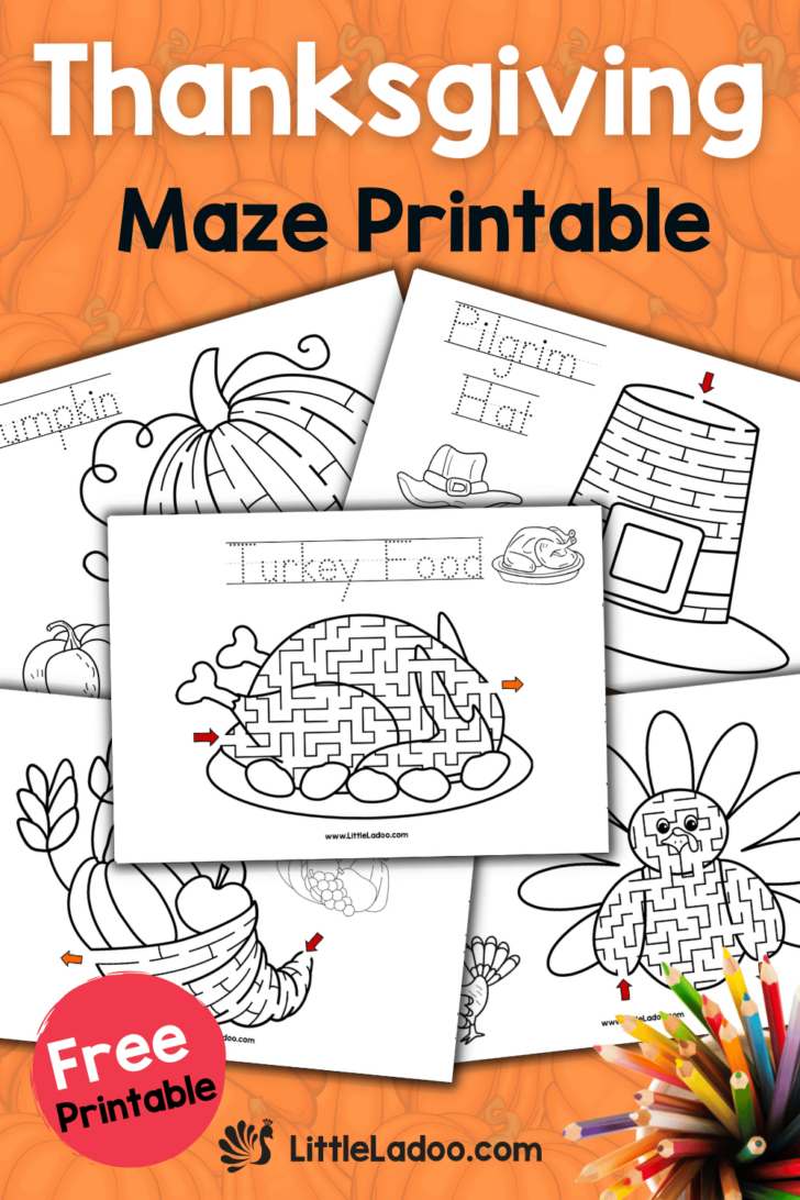 Free Printable Thanksgiving Mazes