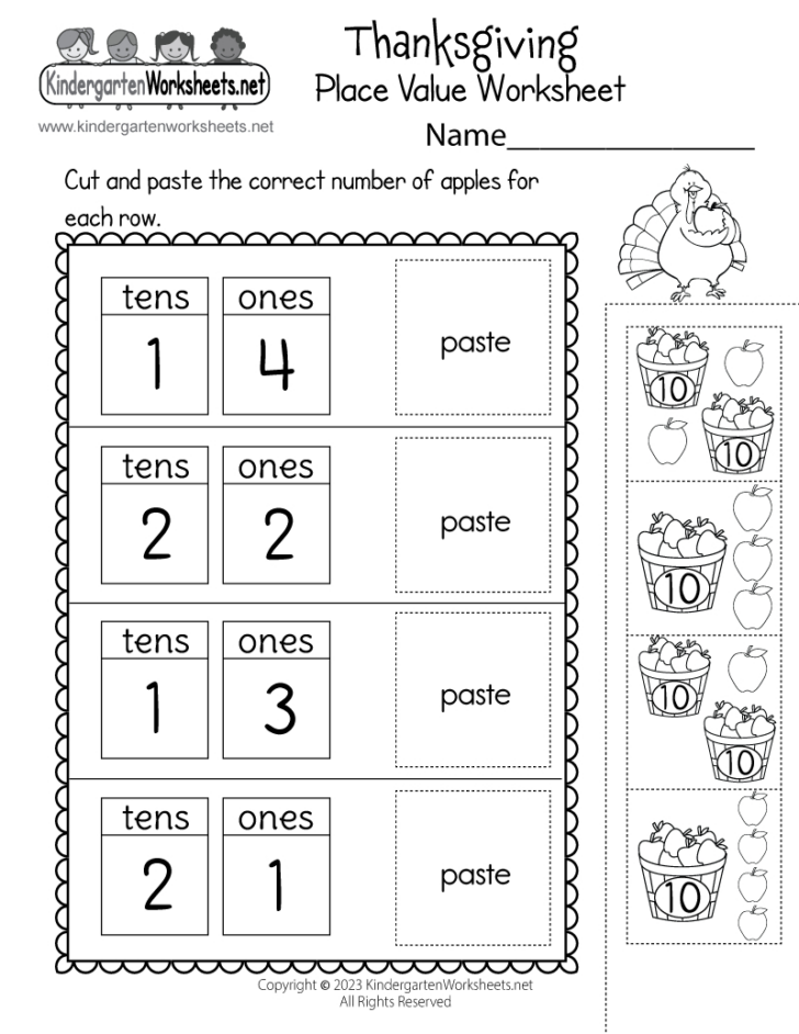 Math Worksheets Thanksgiving Free Printable