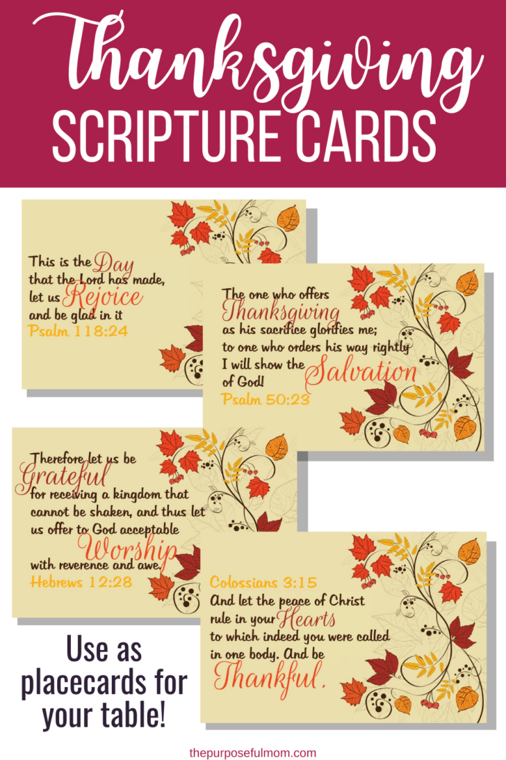 Thanksgiving Verses For Cards