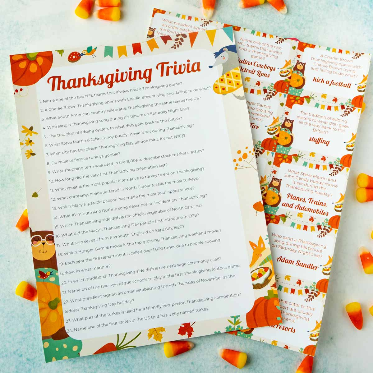 Free Printable Thanksgiving Trivia Questions - Play Party Plan30 throughout Thanksgiving Day Quiz Printables