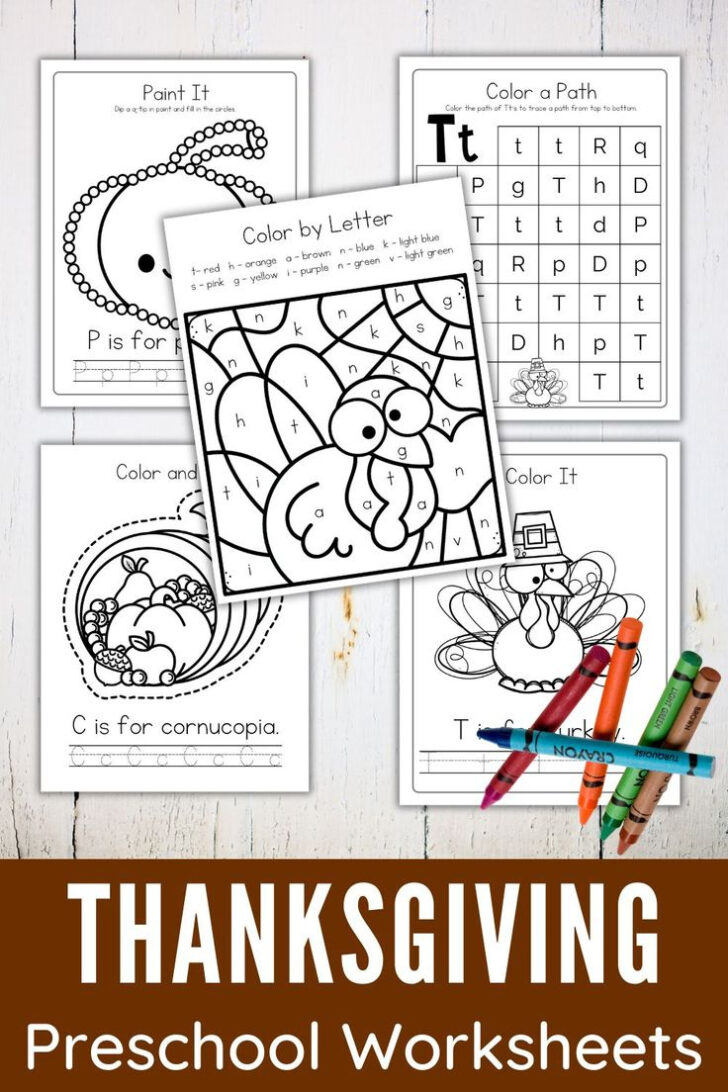 Thanksgiving Worksheets Pre K