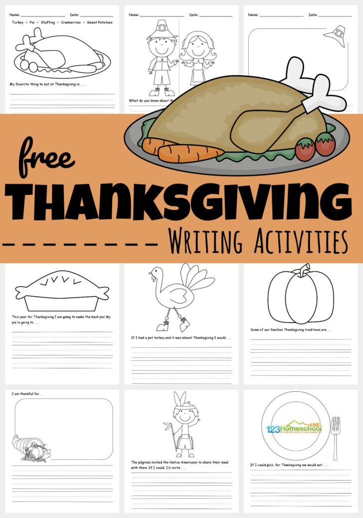 Free Printable Thanksgiving Worksheets For 4th Grade