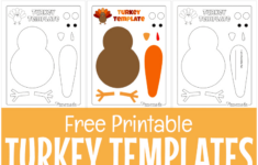 Free Printable Turkey Templates For Thanksgiving Crafts in Free Thanksgiving Printable Templates