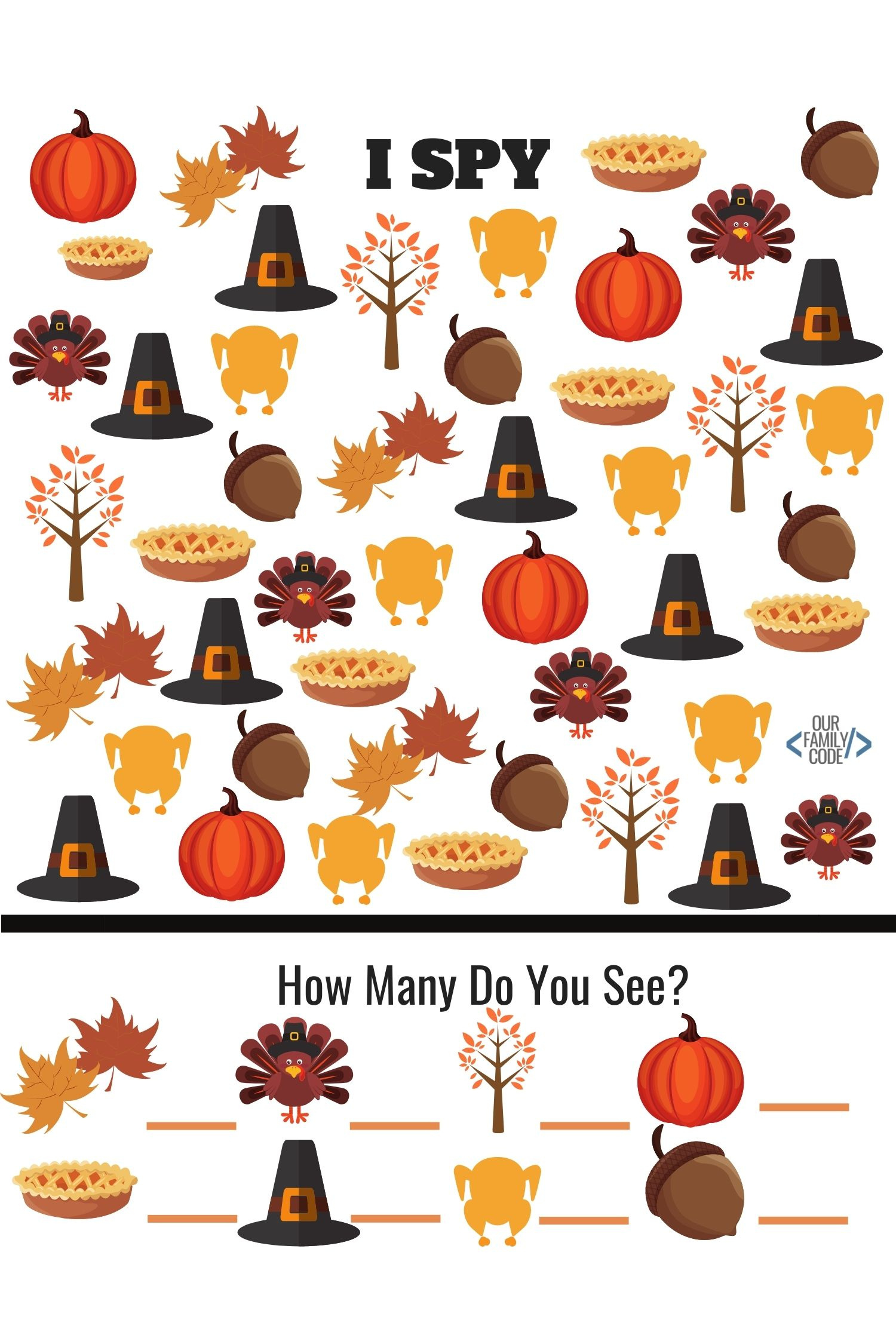 Free Thanksgiving Activity Worksheets For Kids - Our Family Code for Elementary Thanksgiving Worksheets