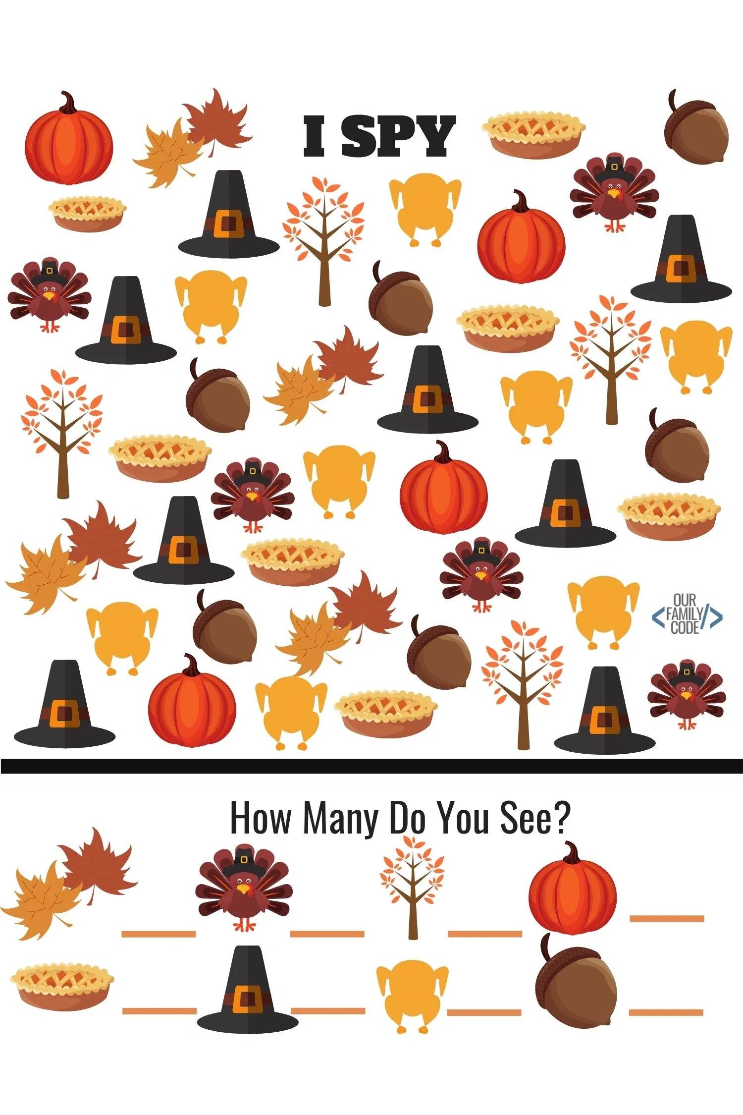 Free Thanksgiving Activity Worksheets For Kids - Our Family Code for Thanksgiving Children&amp;amp;#039;s Worksheets