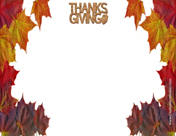 Free Thanksgiving Printable Borders