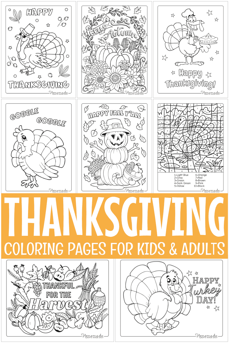 Free Thanksgiving Coloring Pages For Kids &amp;amp; Adults inside Free Thanksgiving Printables For Adults