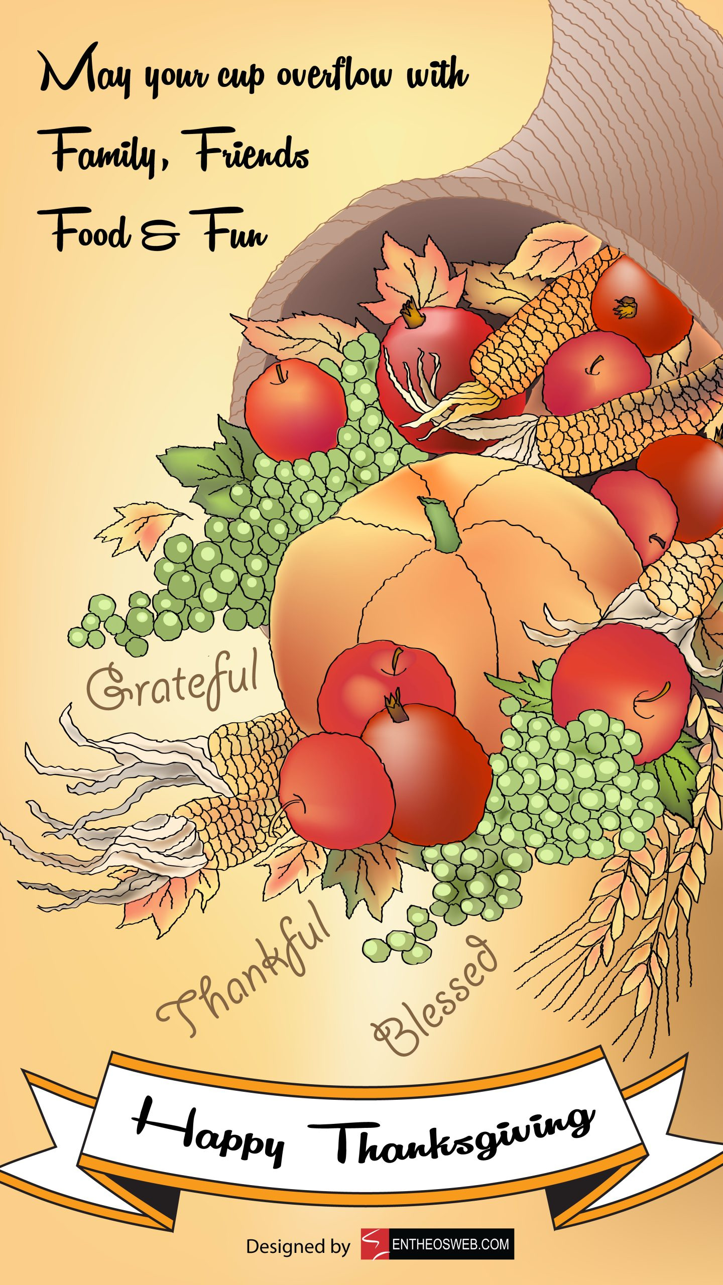 Free Thanksgiving Ecard And Social Media Graphic Design – Designed for Happy Thanksgiving Email Cards