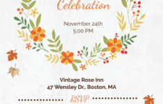 Free Thanksgiving Invitation Templates & Examples – Edit Online with Printable Thanksgiving Invitation Template