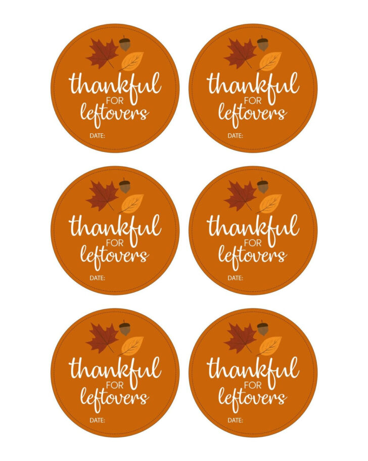 Printable Thanksgiving Labels