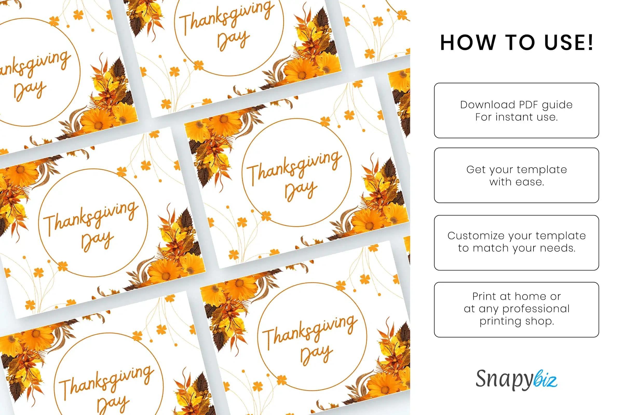 Free Thanksgiving Printable Cards | Snapybiz pertaining to Free Printable Thanksgiving Thanksgiving Place Cards Template Free Download