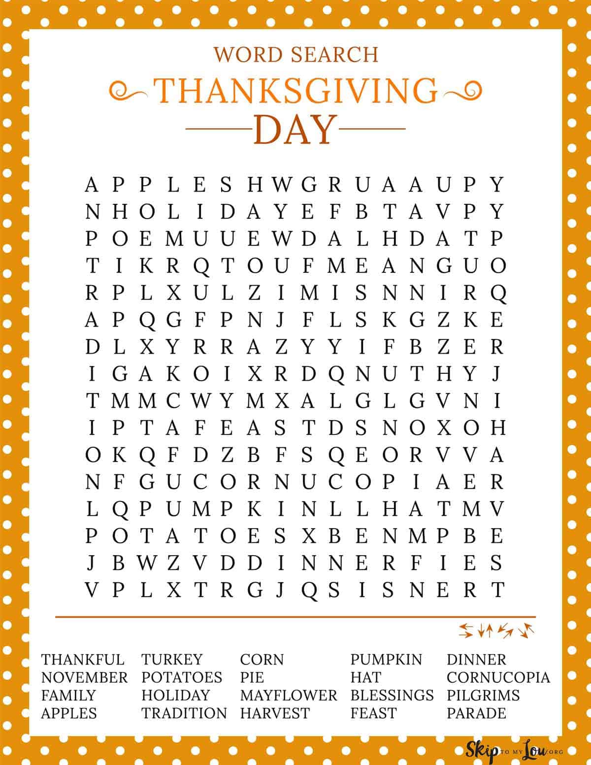 Free Thanksgiving Printables. | Skip To My Lou inside Free Printable Thanksgiving