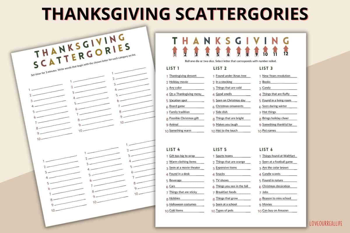 Free Thanksgiving Scattergories Game Printable For Family Fun throughout Thanksgiving Scattergories Free Printable