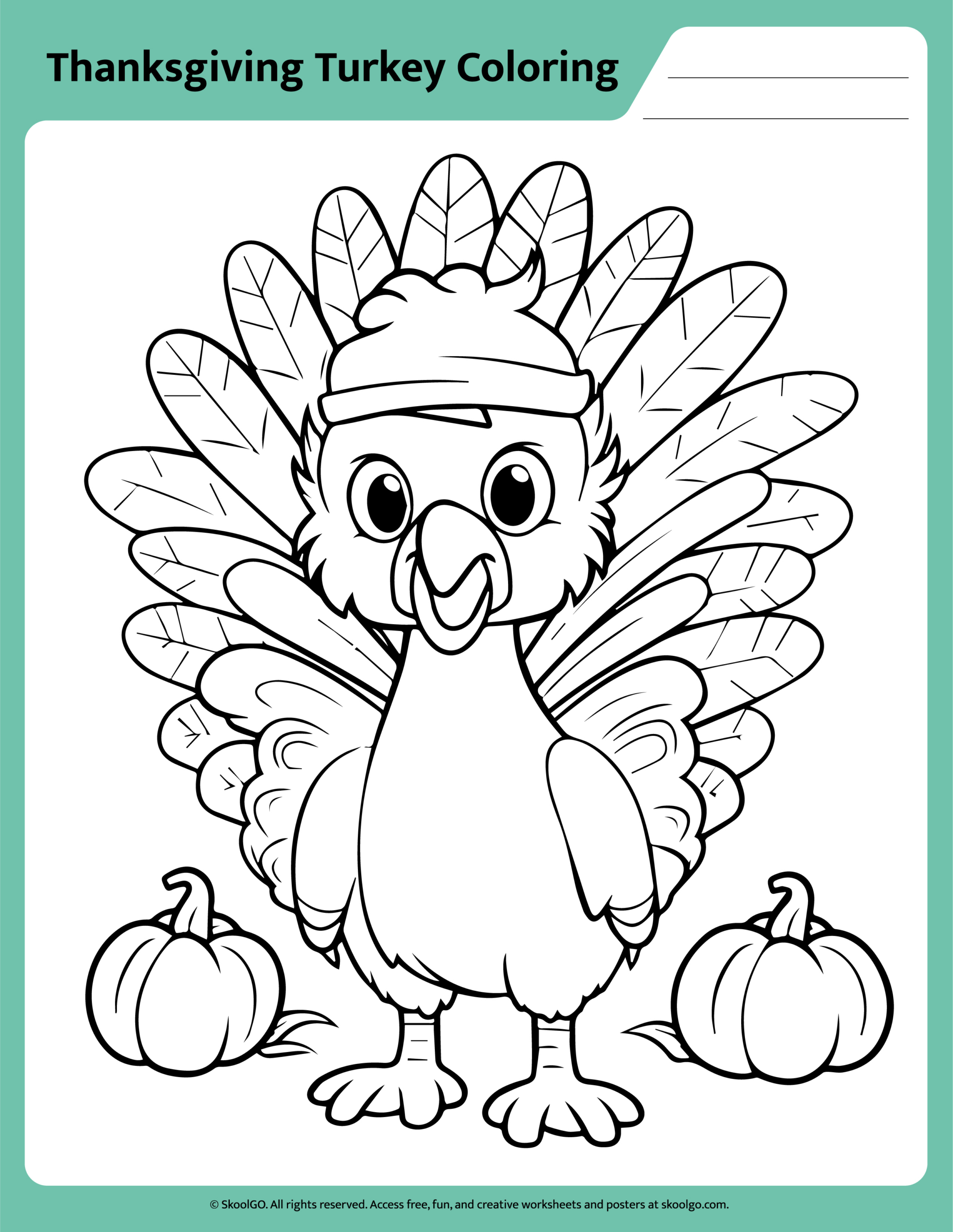 Free Thanksgiving Turkey Coloring Worksheet For Kids throughout Thanksgiving Turkey Worksheets