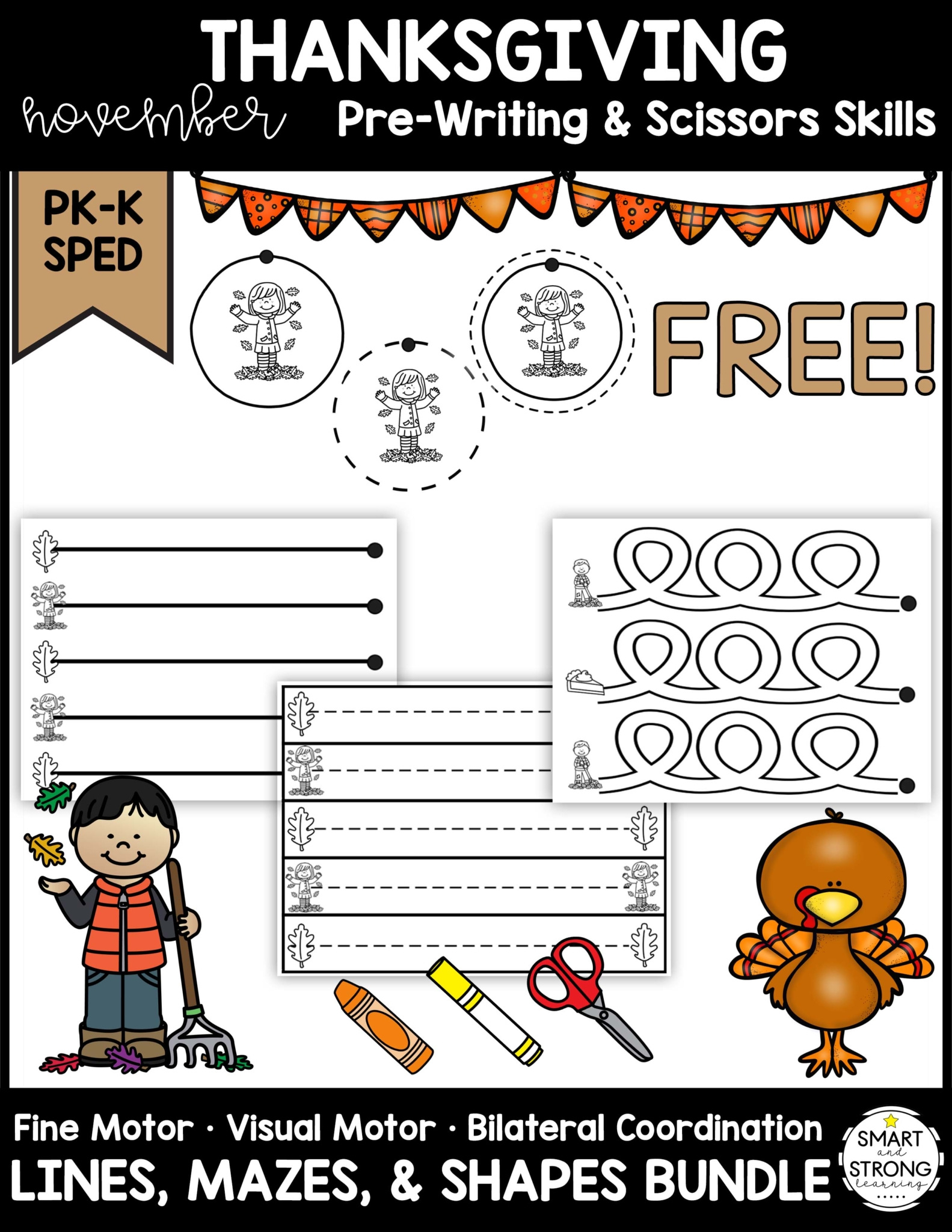 Free Thanksgiving Worksheets - Your Therapy Source regarding Thanksgiving Therapy Worksheets