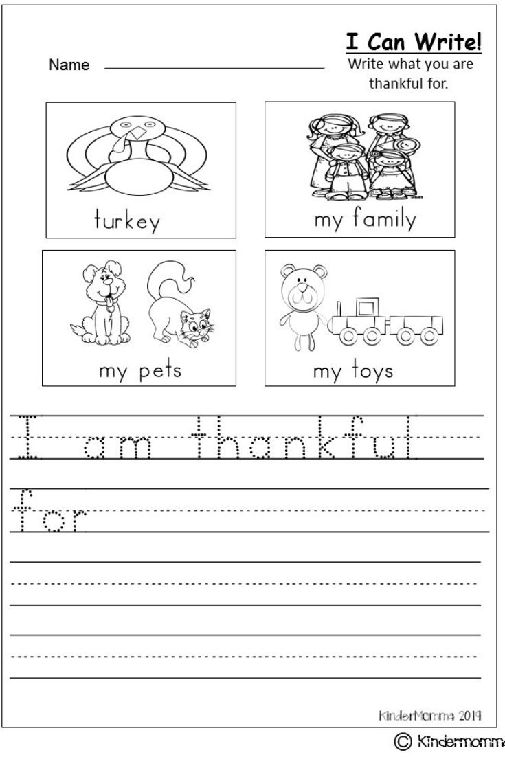 Free Thanksgiving Writing Worksheets intended for Thanksgiving Handwriting Worksheets