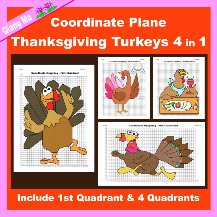 Free Printable Thanksgiving Coordinate Graphing Worksheets