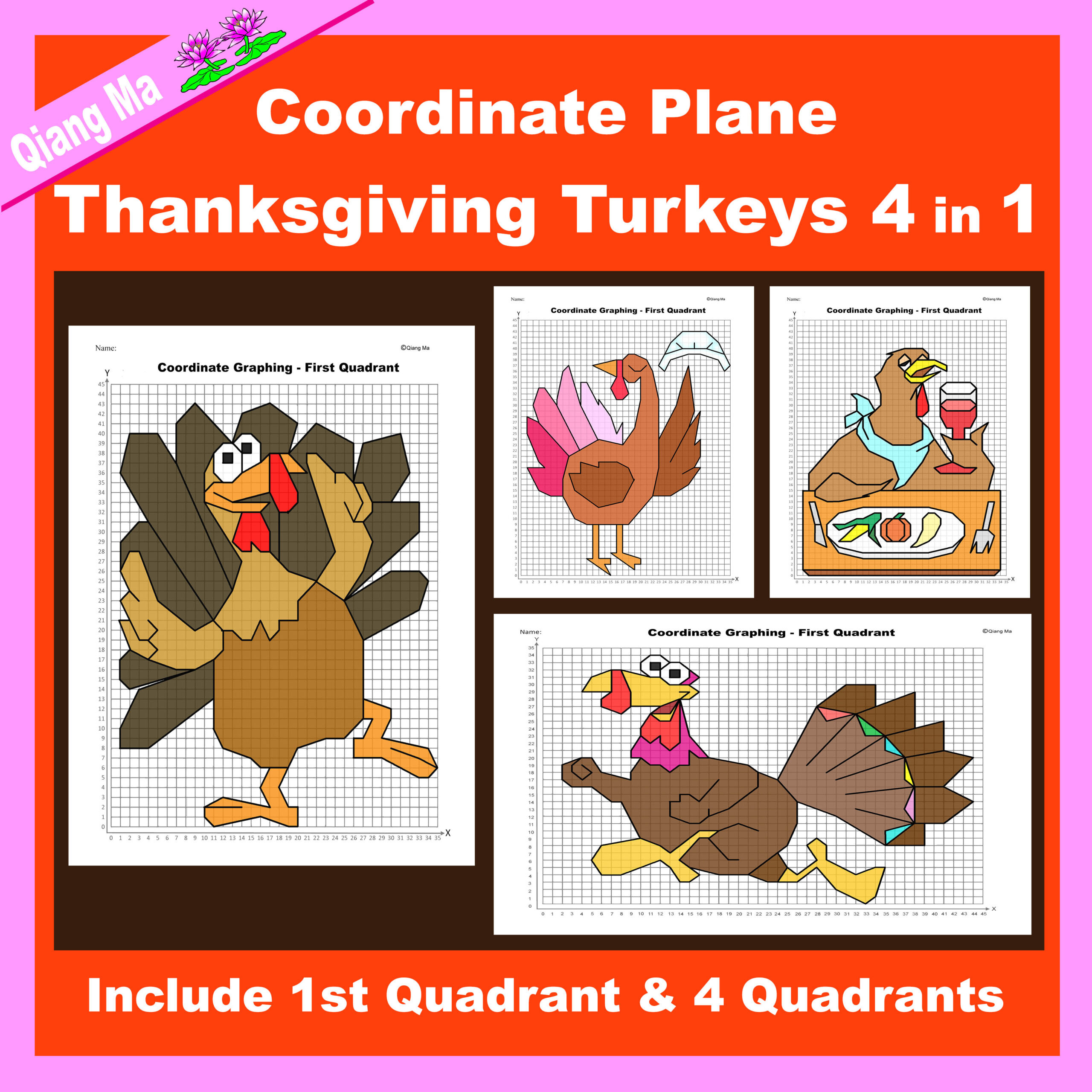 Free Turkey Coordinate Graphing Worksheet, Download Free Turkey throughout Free Printable Thanksgiving Coordinate Graphing Worksheets