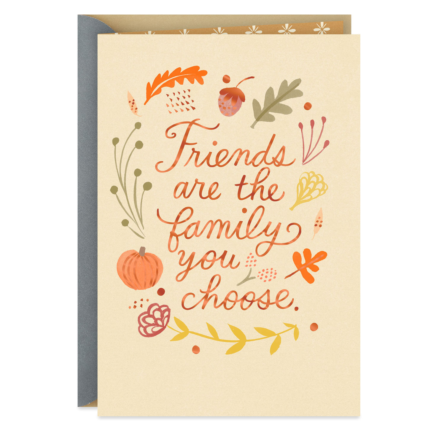 Friends Are The Family You Choose Thanksgiving Card - Greeting throughout Friends Thanksgiving Cards