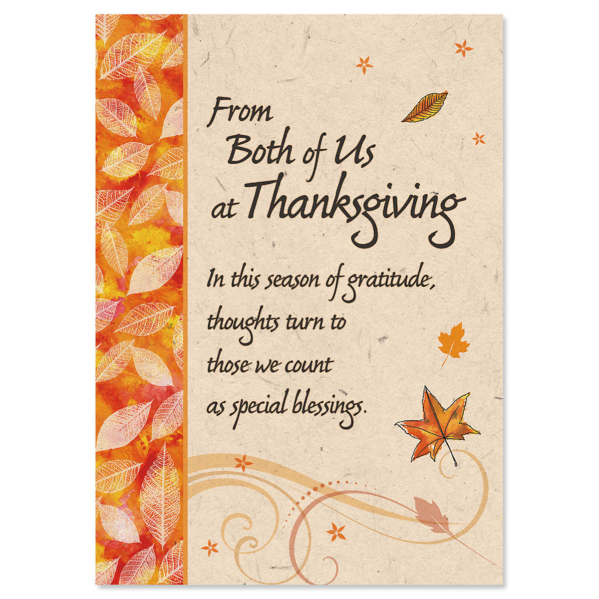 From Both Thanksgiving Card | Current Catalog for Thanksgiving Cards Text