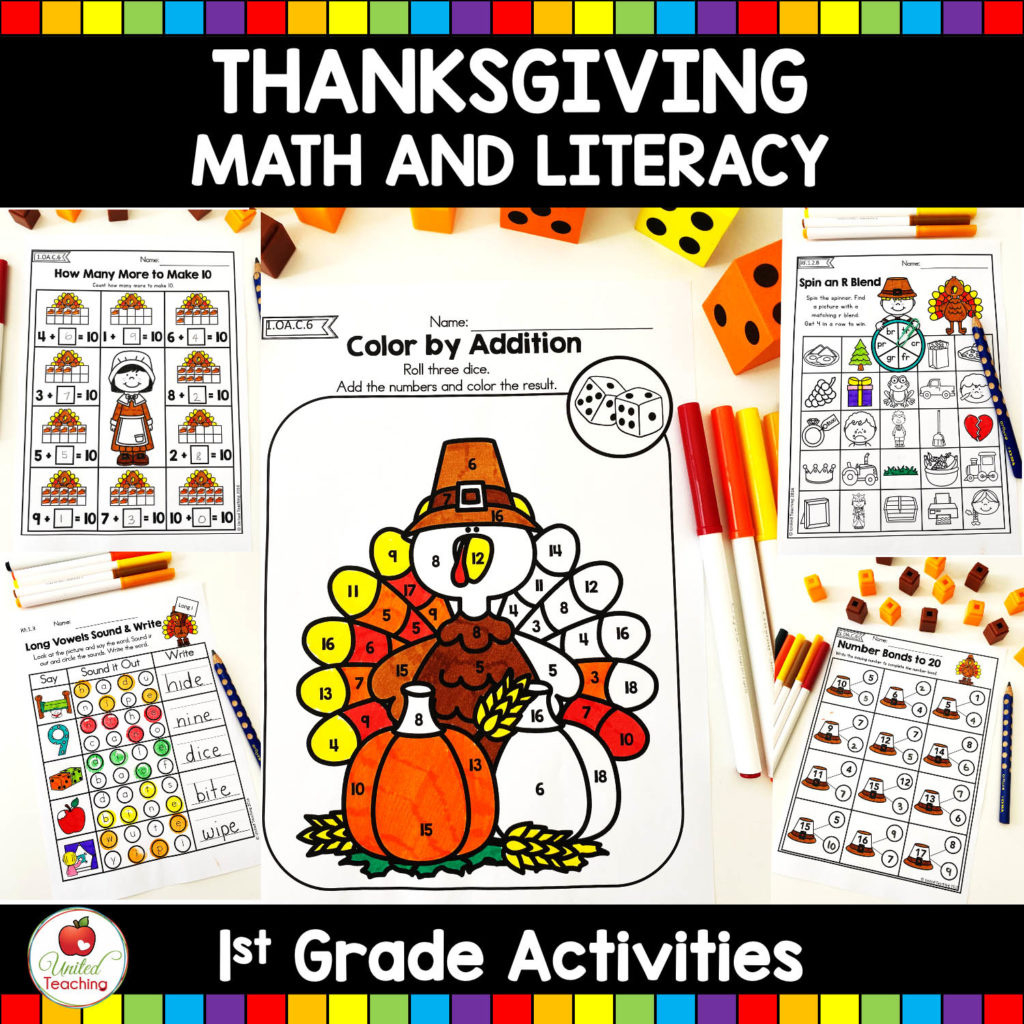 Fun Thanksgiving Worksheets And Activities For 1St Grade - United pertaining to Thanksgiving Phonics Worksheets 1st Grade