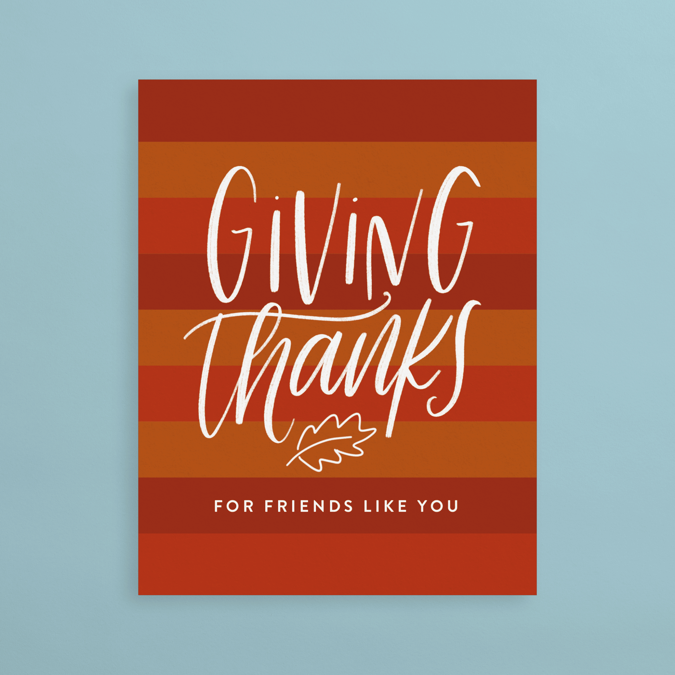 Giving Thanks For Friends Thanksgiving Card | Postable | Postable in Thanksgiving Friend Cards