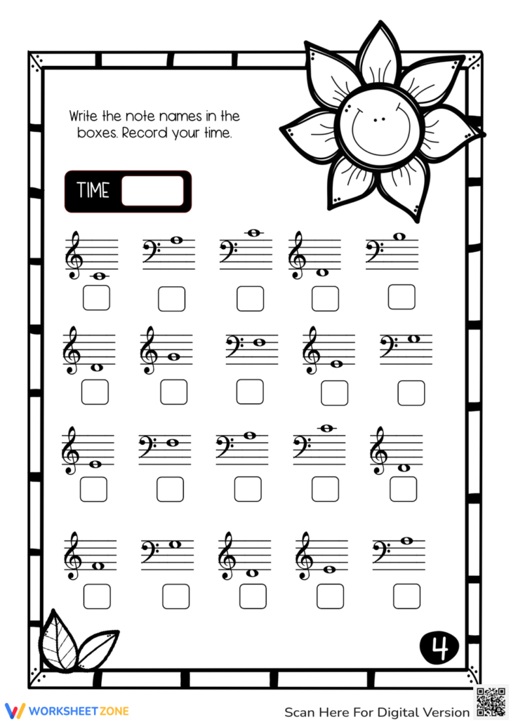 Free Thanksgiving Music Worksheets