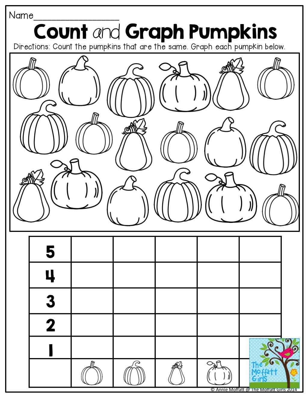 Graphing Pumpkins And Tons Of Other Fun Printables! | Worksheets intended for Thanksgiving Pumpkin Graphing Worksheet