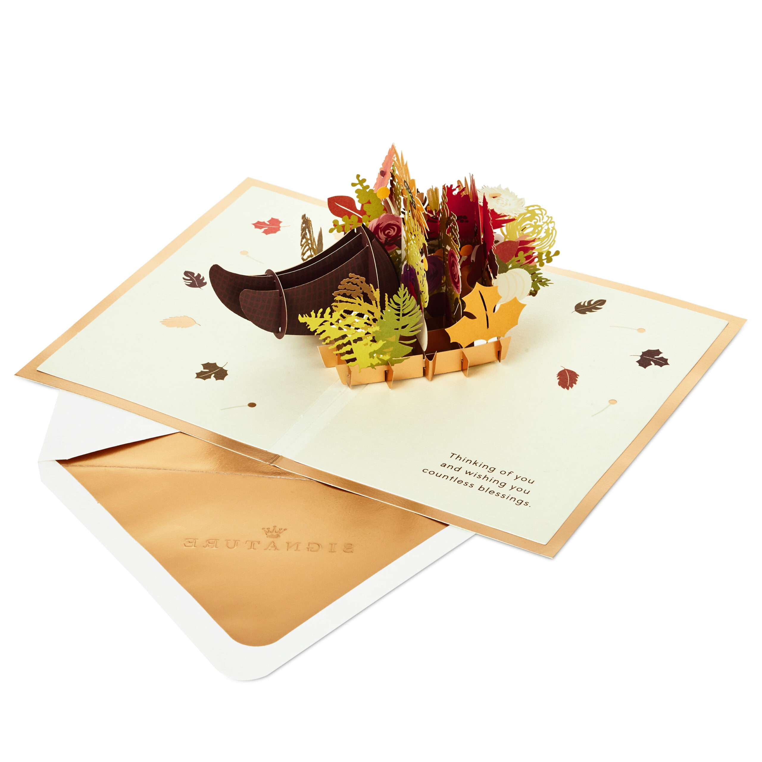 Hallmark Signature Paper Wonder Thanksgiving Pop Up Card (Cornucopia) throughout Hallmark Pop Up Thanksgiving Cards