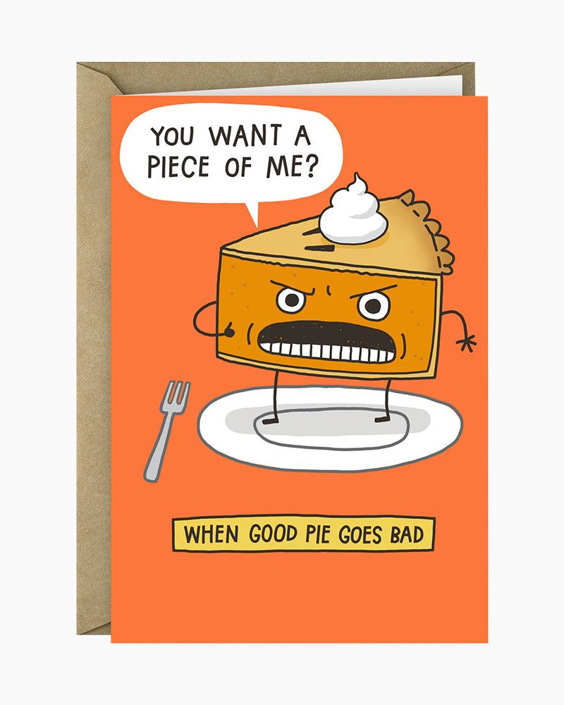 Hallmark You Want A Piece Of Me Pie Funny Thanksgiving Card | The with regard to Thanksgiving Cards Near Me