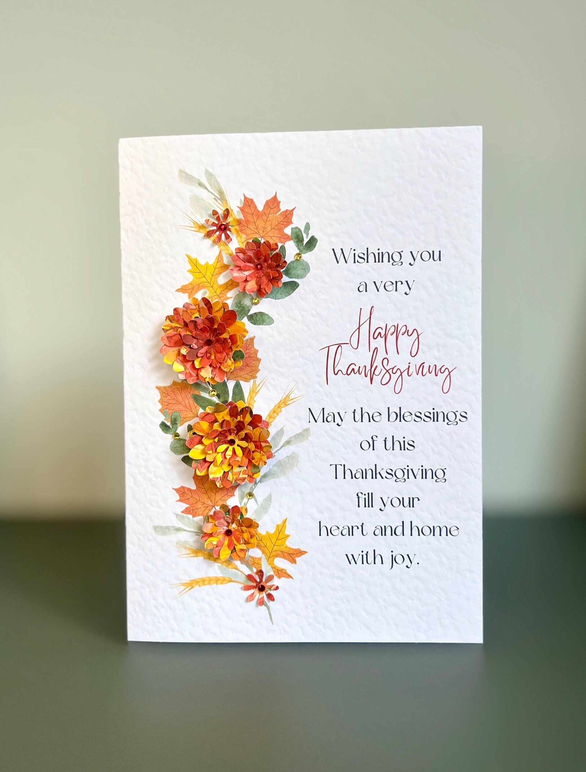 Handmade Thanksgiving Cards - Etsy in Ideas For Thanksgiving Cards