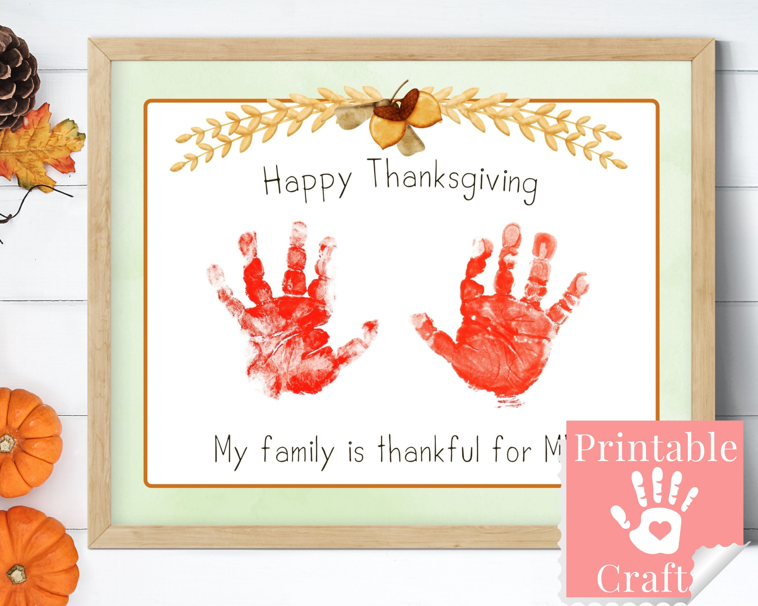 Handprint Thanksgiving Card, Craft Activity For Kids, Keepsake For in Thanksgiving Cards For Parents