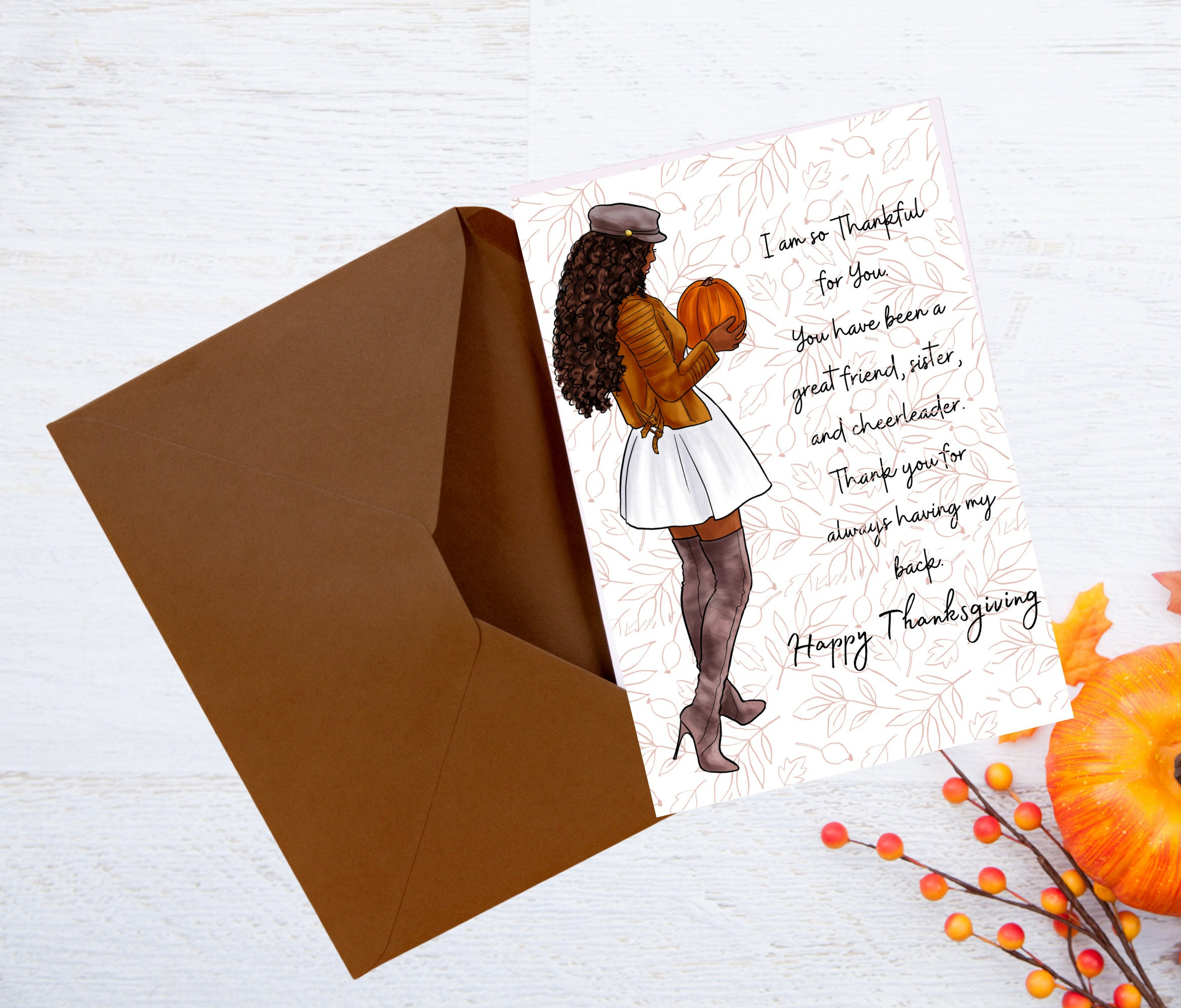 Happy Thanksgiving/African American/ regarding Mahogany Thanksgiving Cards