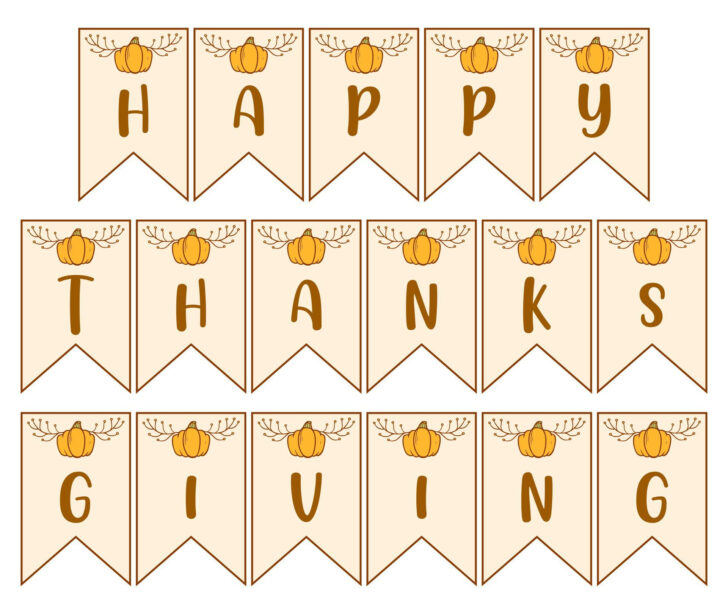 Free Printable Thanksgiving Banner