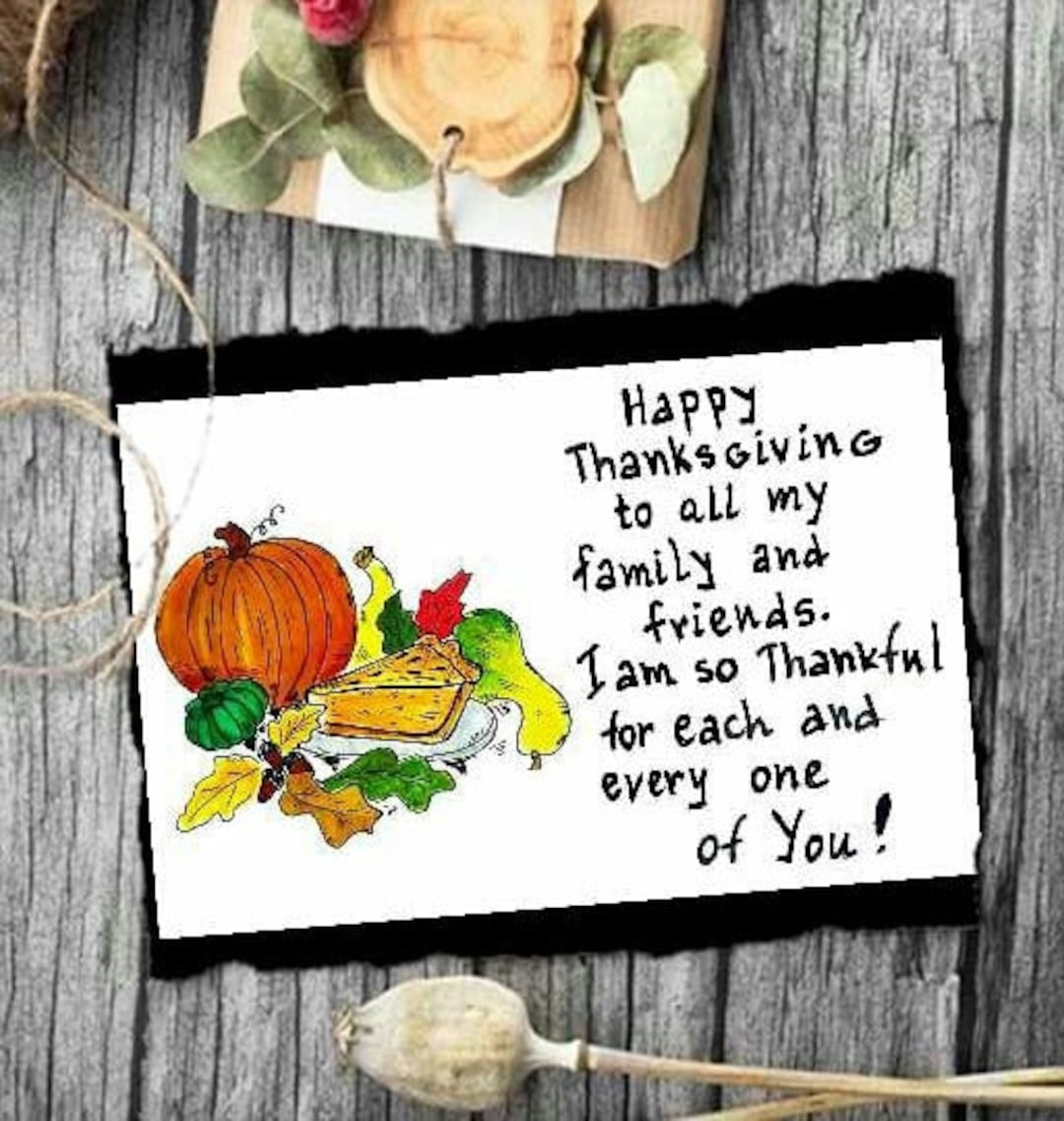 Happy Thanksgiving Card Print. Thanksgiving Card For Family And Friends. Thankful Greeting Card Printable. - Etsy inside Thanksgiving Cards For Friends