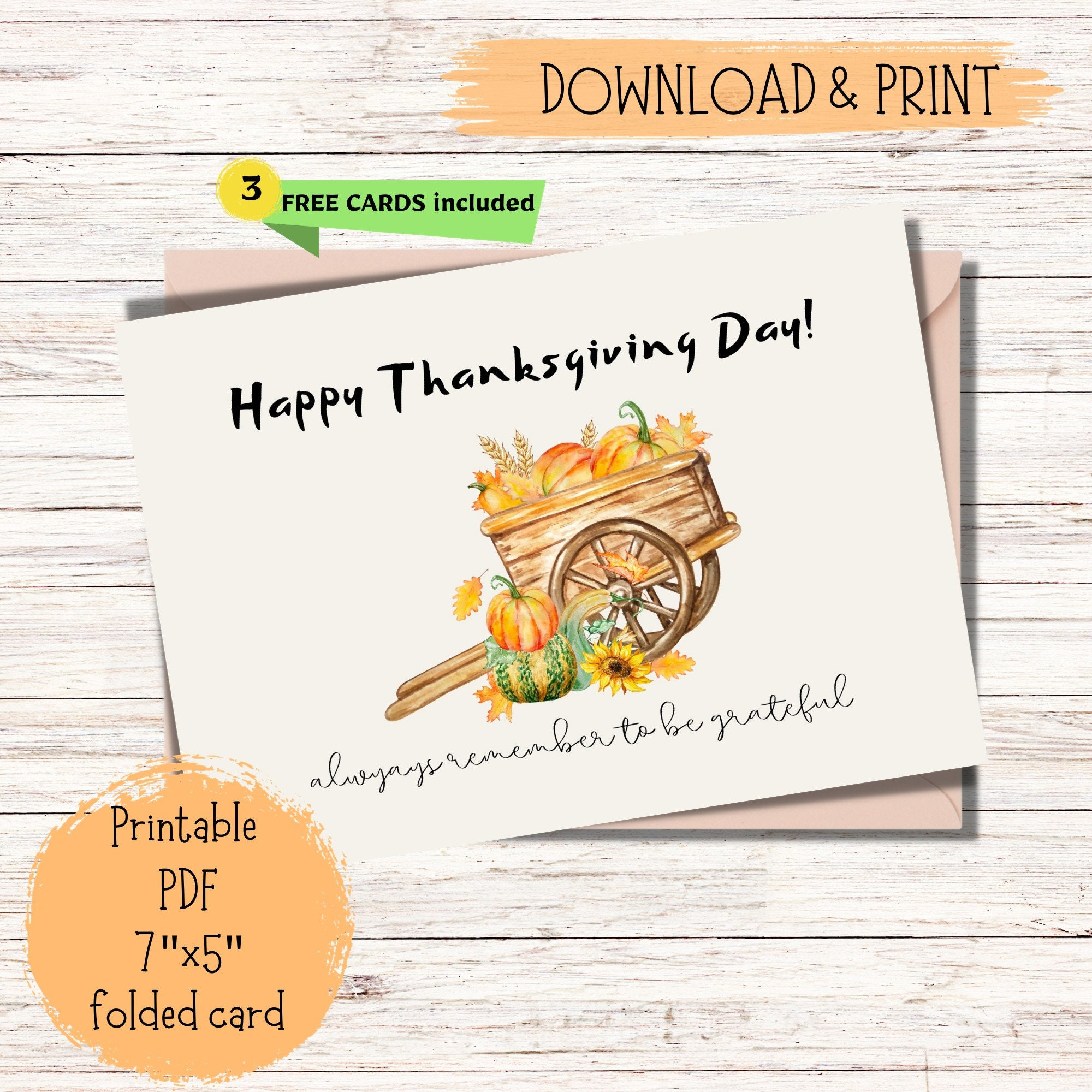 Happy Thanksgiving Card Printable, Happy Thanksgiving Card, Card for Thanksgiving Cards Clipart