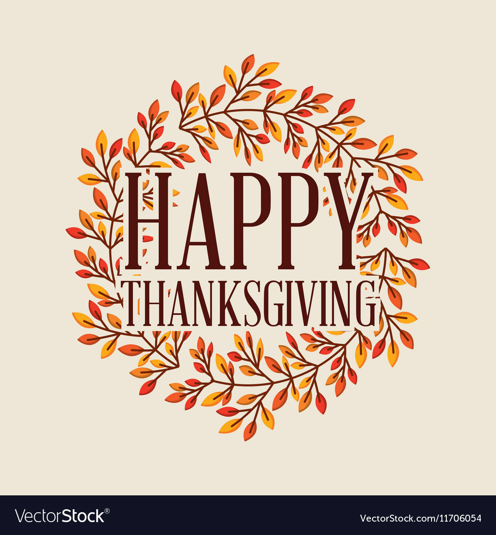 Happy Thanksgiving Card Royalty Free Vector Image in Thanksgiving Cards Background