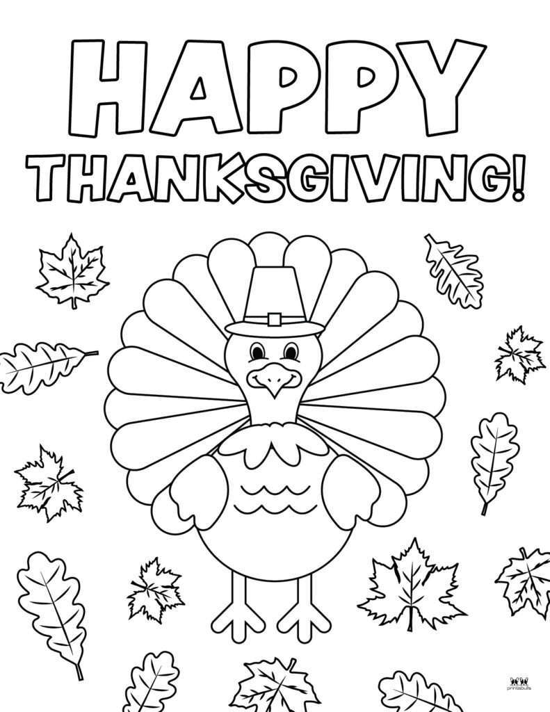 Happy Thanksgiving Coloring Pages - 20 Free Printables | Printabulls in Happy Thanksgiving Printables