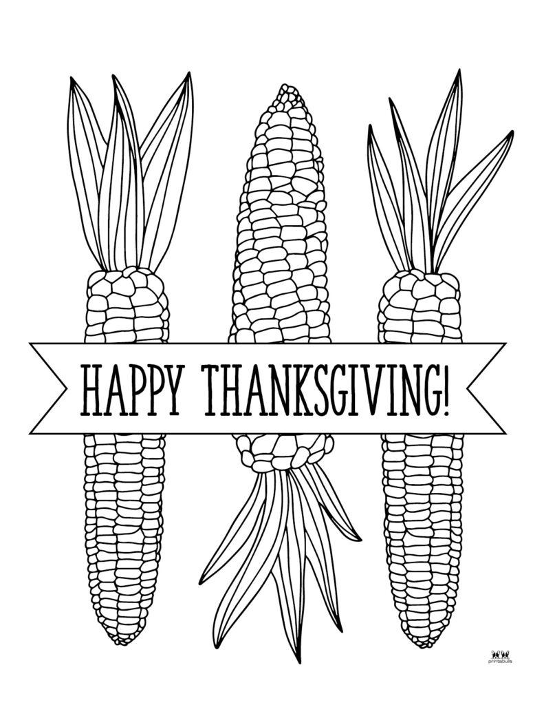 Happy Thanksgiving Coloring Pages - 20 Free Printables | Printabulls throughout Printable Thanksgiving Colouring Pages