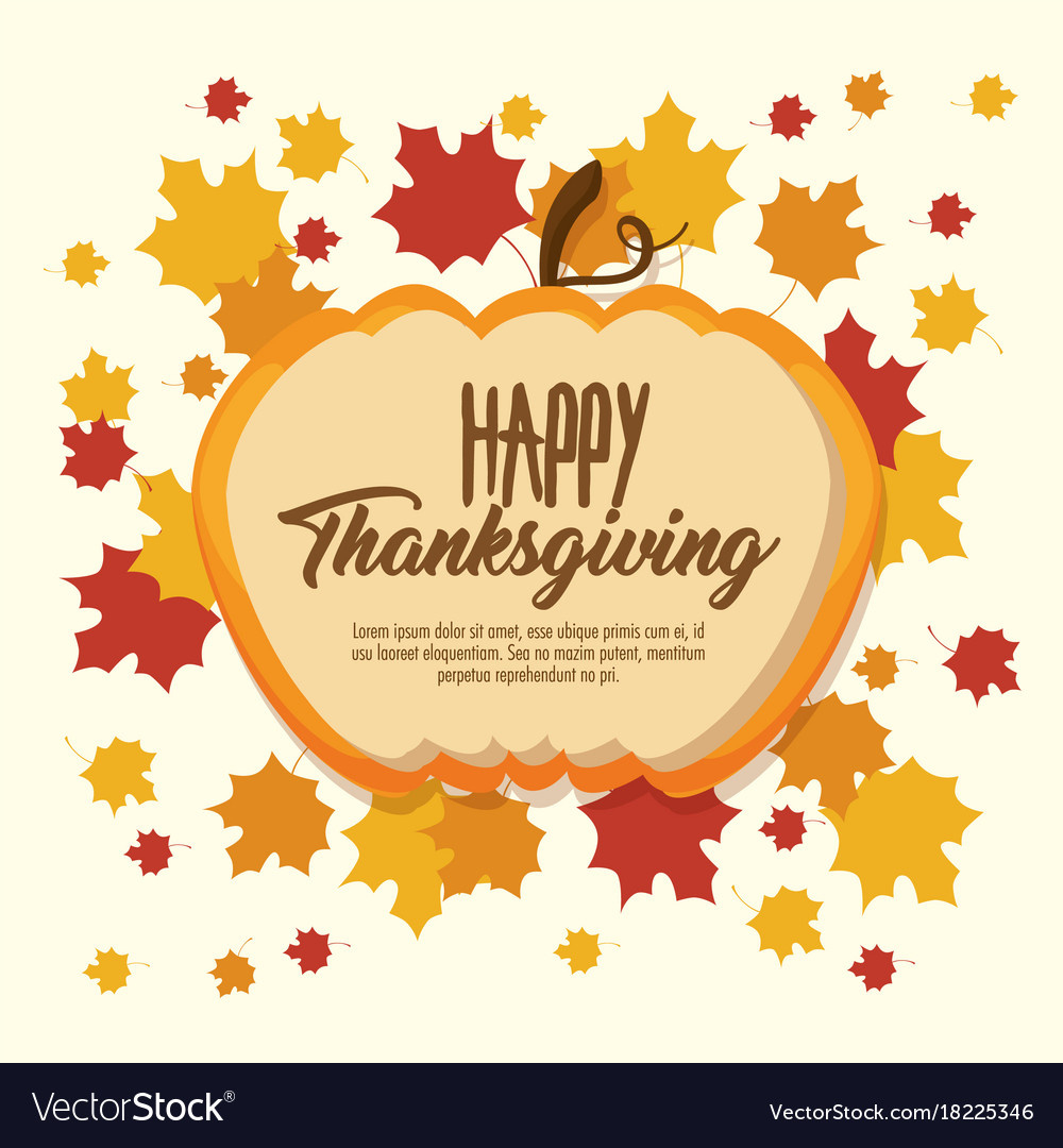 Happy Thanksgiving Day Greeting Card Royalty Free Vector in Cards Of Thanksgiving Day