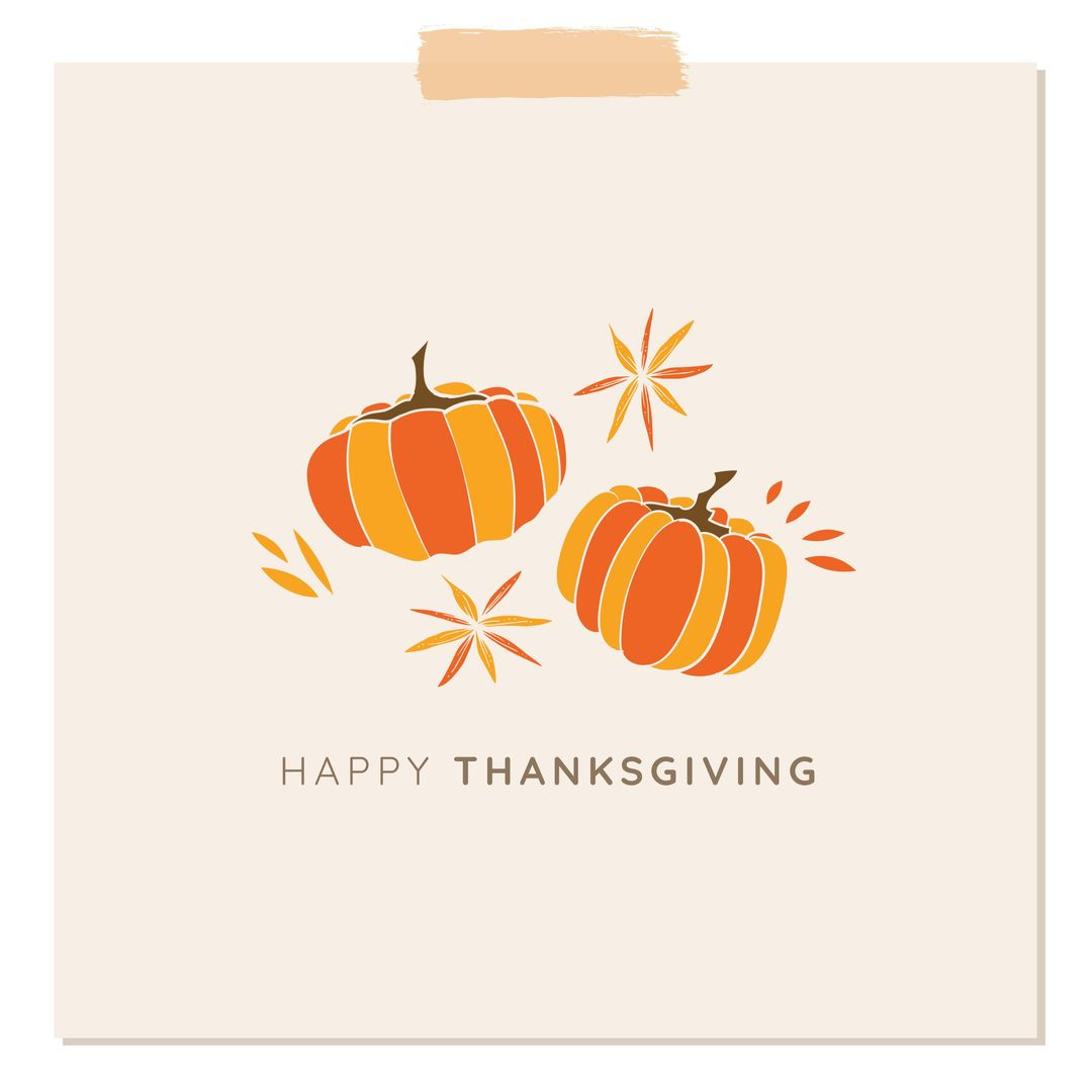 Happy Thanksgiving Greeting Card With Illustrated Pumpkins with regard to Happy Thanksgiving Cards Free Download