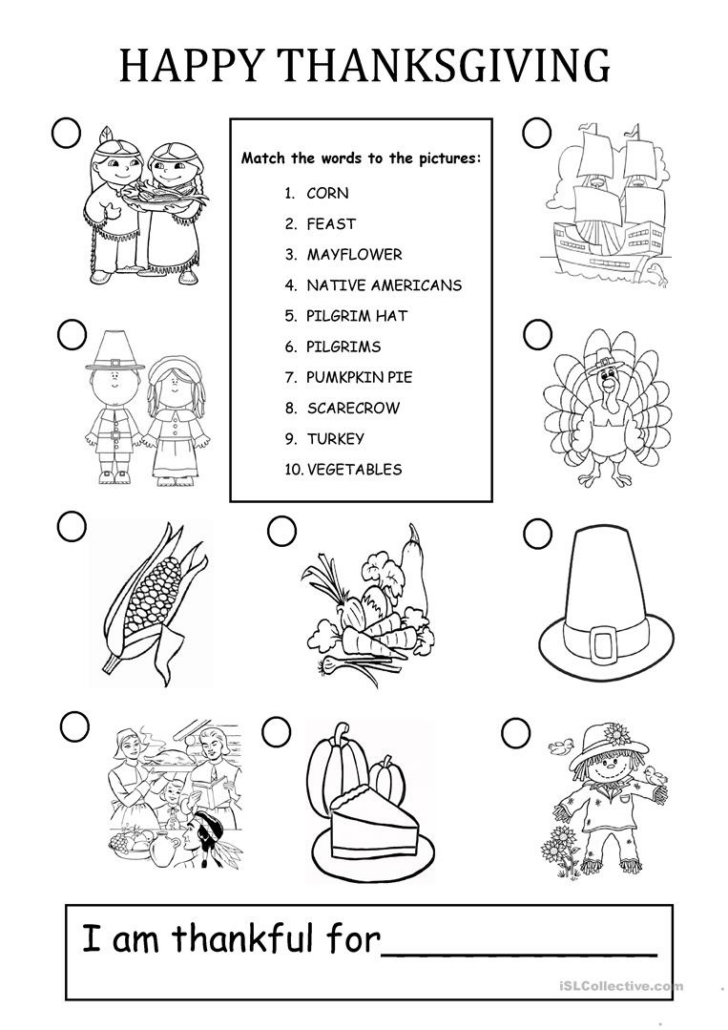 Happy Thanksgiving Worksheets