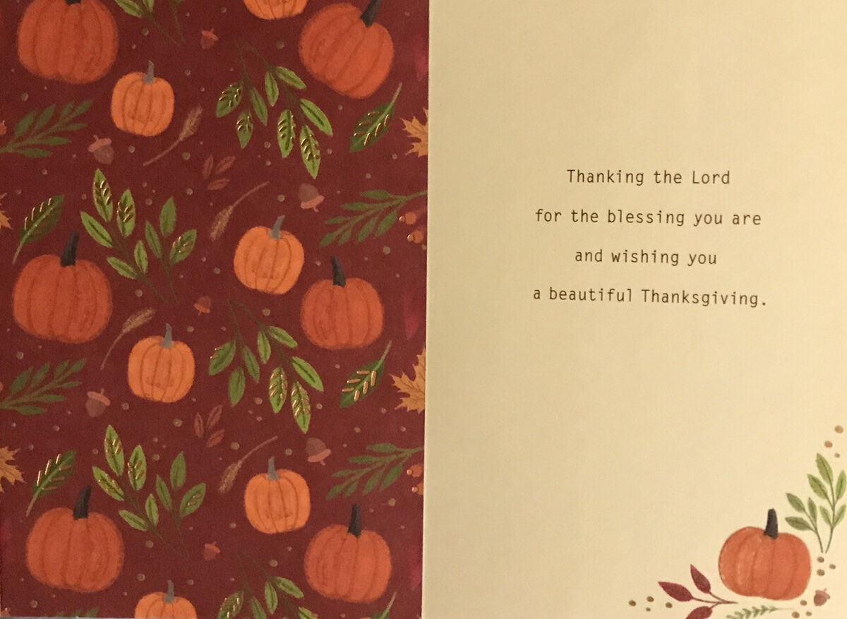 Happy Thanksgiving, Religious, Gold Etching, American Greetings, Greeting Card regarding Thanksgiving Cards Messages Religious