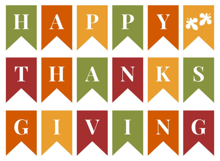 Printable Happy Thanksgiving Banner