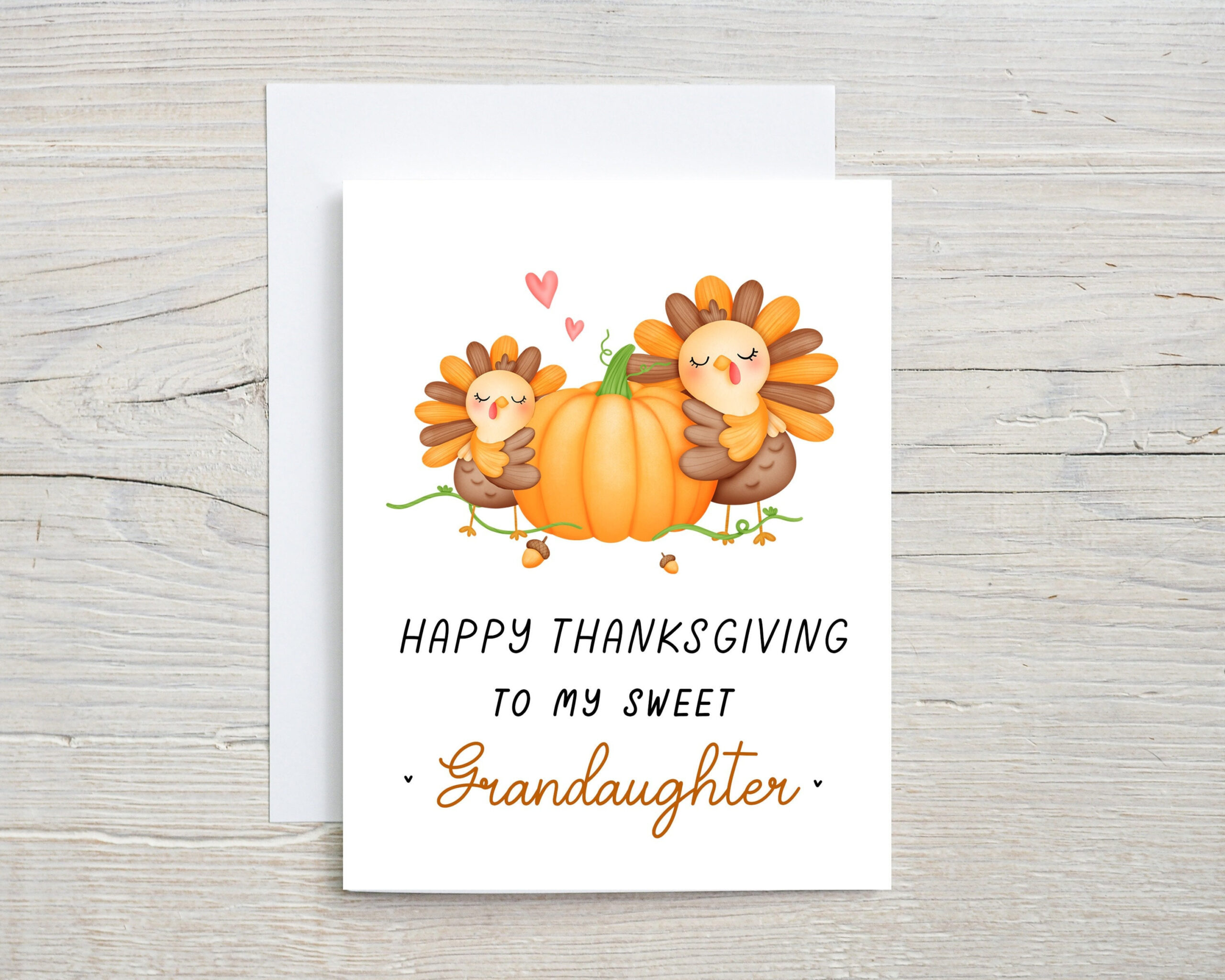 Happy Thanksgiving To My Sweet Grandchild, Grandaughter Or in Granddaughter Thanksgiving Cards