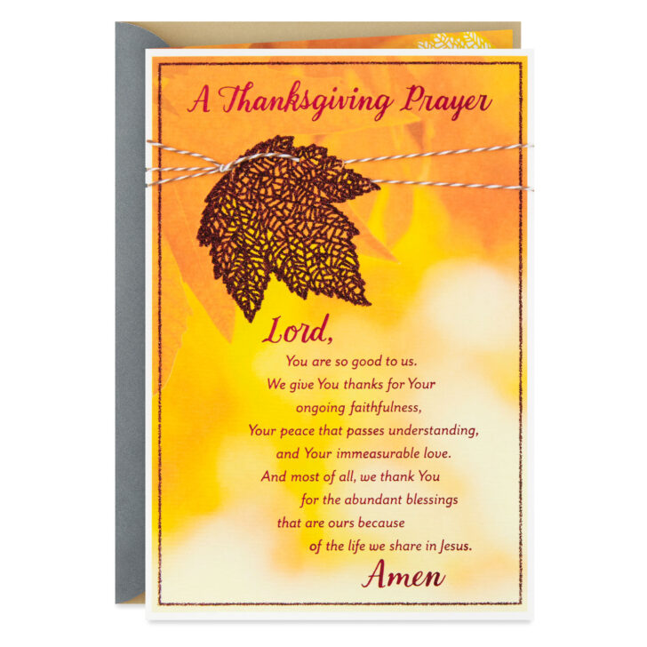 Thanksgiving Prayer Cards